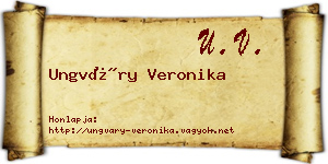 Ungváry Veronika névjegykártya