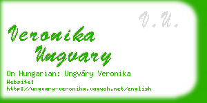 veronika ungvary business card